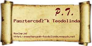 Pasztercsák Teodolinda névjegykártya